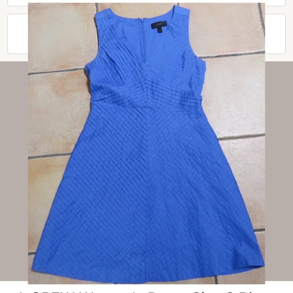 J crew royal blue summer dress 6